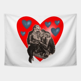 monkeys in love Tapestry