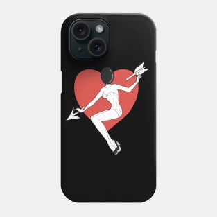 Lady balloon heart Phone Case