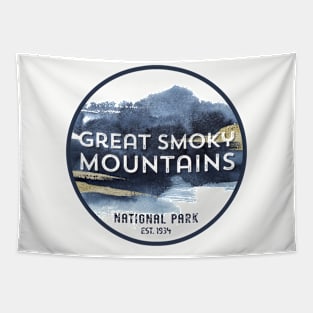 Great Smoky Mountains National Park Watercolor Design Tapestry