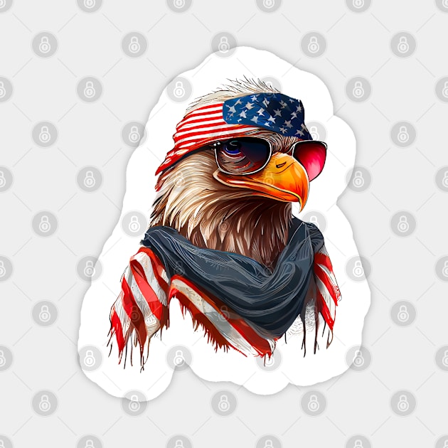 Cool American Eagle #2 Magnet by Chromatic Fusion Studio