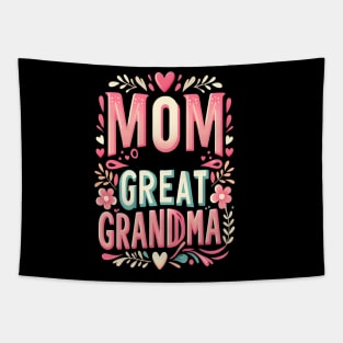 happiness is being a mom and great grandma Tapestry