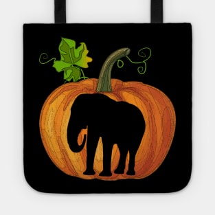 Elephant in pumpkin Tote