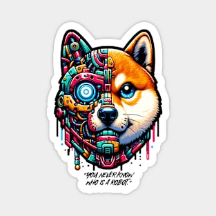 Shiba Dog Robot Magnet