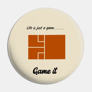 "Life is just a game, play it!" T-shirts and props with sport motto. (Squash Theme) Pin