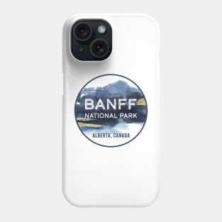 Banff National Park, Alberta Canada Watercolor Design Phone Case