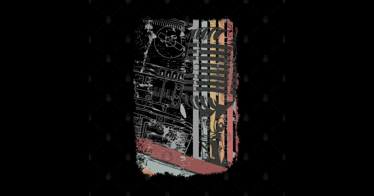 Retro Studio Mic - Singer Gift - Sticker | TeePublic