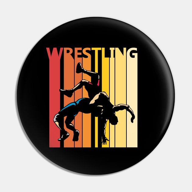 Vintage 1980s Wrestling Gift Pin by GWENT