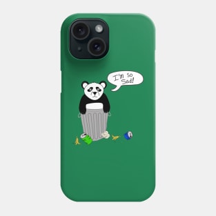 sad trash panda Phone Case