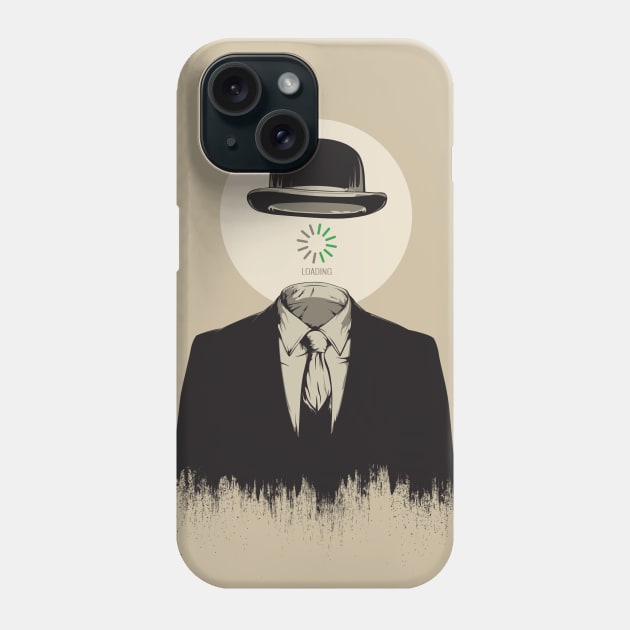 Magritte | The Loading of Man Phone Case by SnakeBishop