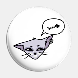 hungry cat Pin