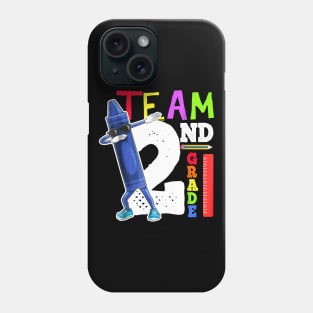 Dabbing Crayon Team Second Grade Back to School Shirt Kids Phone Case