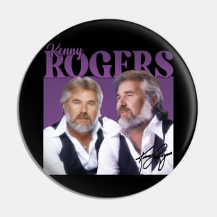 Kenny Rogers // 80s Vintage Purple Style // Pin