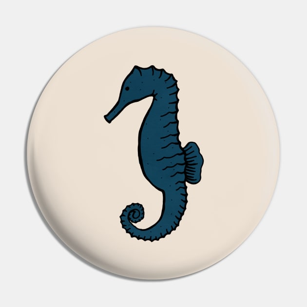 Teal Seahorse Pin by toffany's