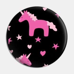 Pink unicorns and stars Pin