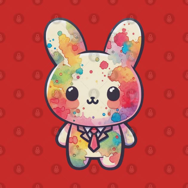 Colorful bunny by Moxis Watercolor