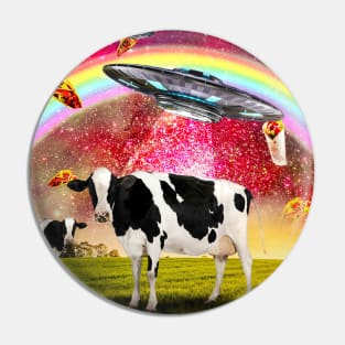 Cow UFO Abduction Pin