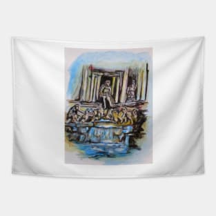 Trevi Fountain Rome Tapestry