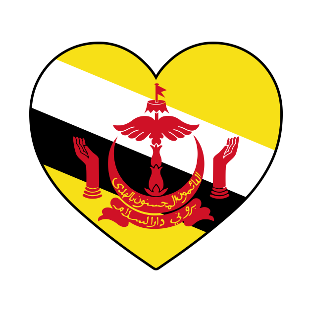 Heart - Brunei Darussalam _065 - Brunei Darussalam - T-Shirt | TeePublic