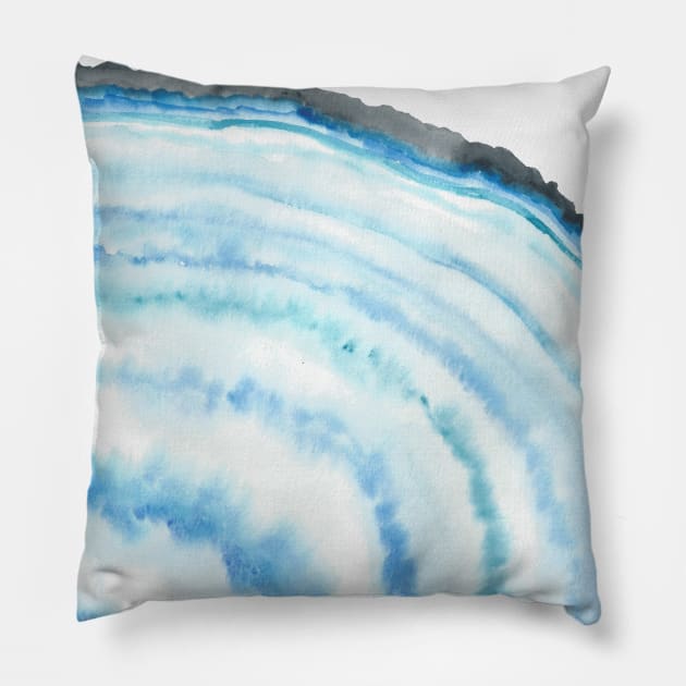 Watercolor geode Pillow by Sharon Rose Art