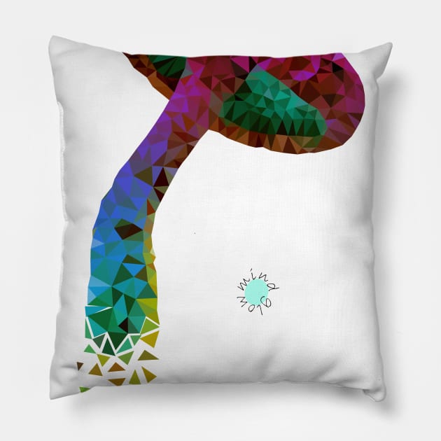 Psilocybe Mushroom 002 Pillow by MindGlowArt