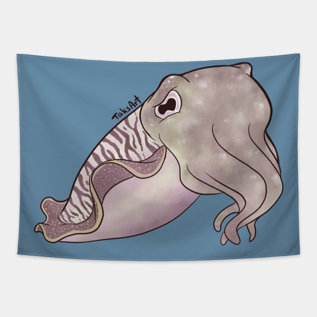 Cuttlefish Tapestry by TaksArt