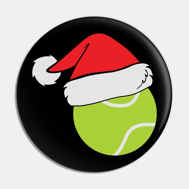 Tennis Santa hat Tennis Lover Christmas Gift Pin by BadDesignCo