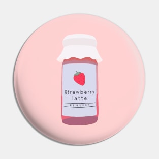 Strawberry latte Pin