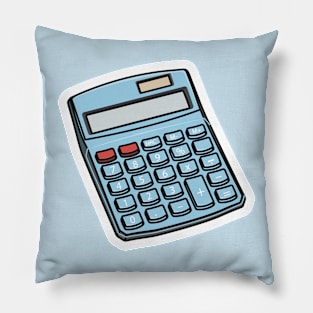 Electronic Digital Calculator sticker Style vector illustration. Business and finance object icon concept. Digital keypad device sticker design logo with shadow. Pillow