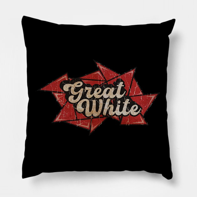 Great White - Red Diamond Pillow by G-THE BOX