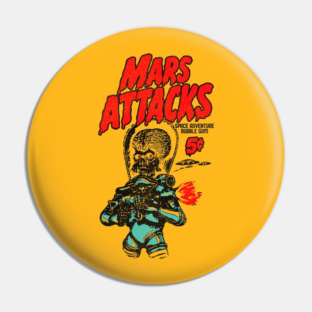 Mars Attacks Bubble Gum Pin by darklordpug