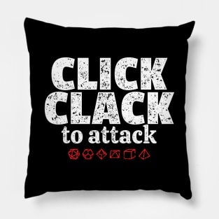 Click Clack to Attack DnD Dice Pillow