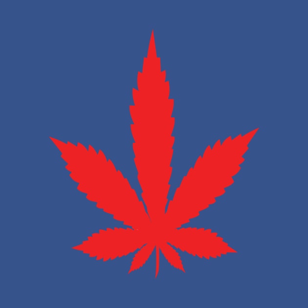 Red marijuana leaf by PlanetGanja