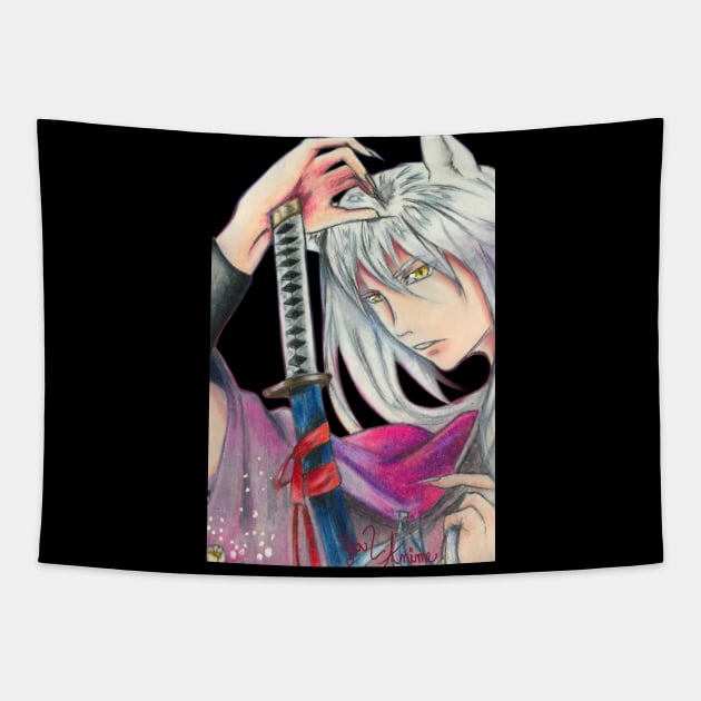 Tomoe the Fox Tapestry by You2anime