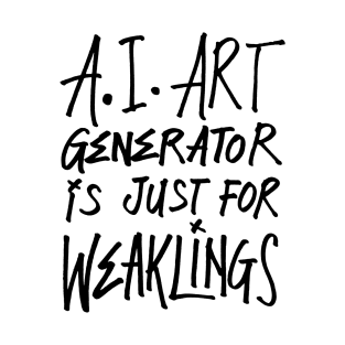 AI Art Just For Weaklings - Light T-Shirt