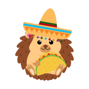 Mexican Hedgehog Eating a Taco T-Shirt