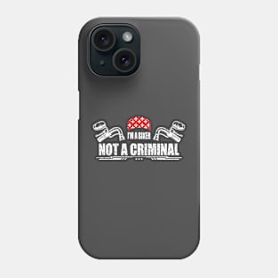 Biker White Phone Case