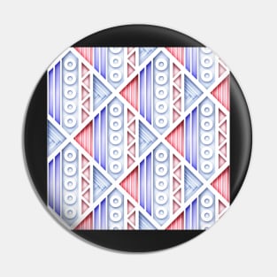 Geometric Pattern, Square Motifs Pin