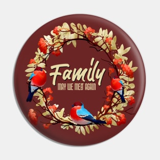 Birds with Beautiful Family Massage Pin