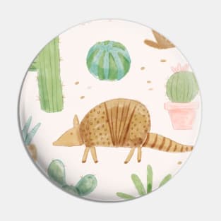 Armadillos in the Desert Pin