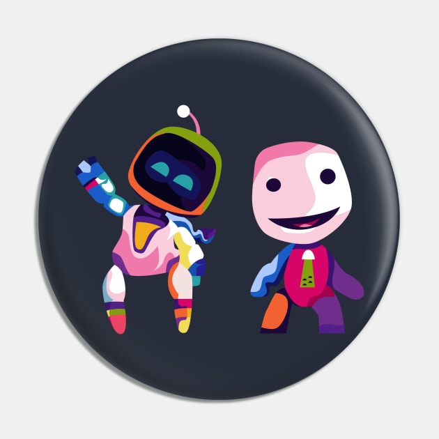 Astro & Sackboy Pin by sullyink