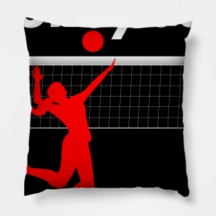 Volleyball shirt in retro vintage style - gift for volleyball player Pillow