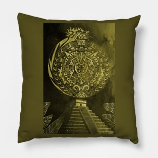 the mexican pyramids in teotihuacan dragon aztec calendar Pillow