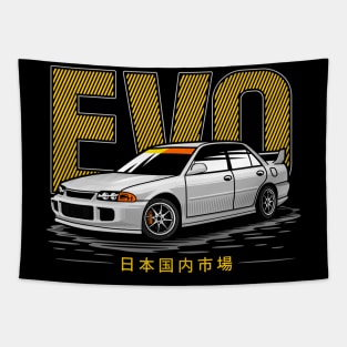 JDM car Mitsubishi Lancer Evo Tapestry