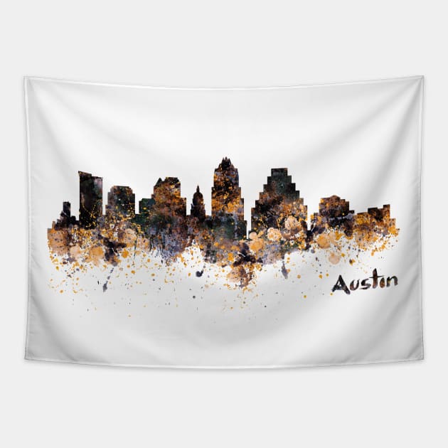 Austin Skyline Tapestry by Marian Voicu