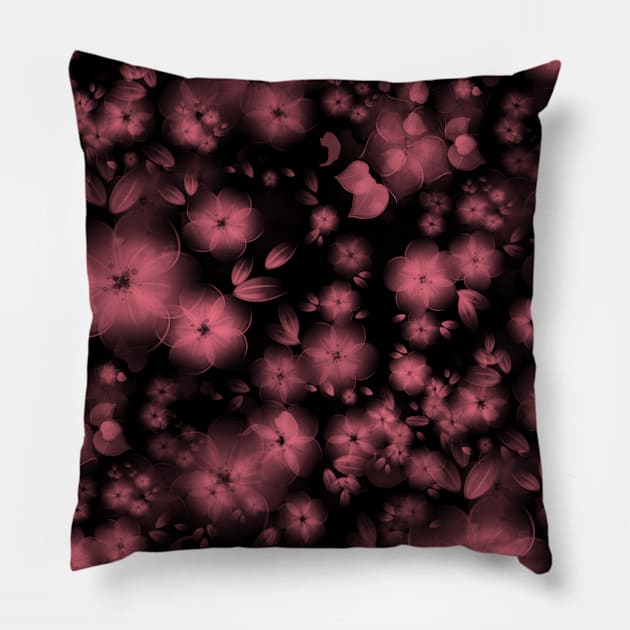 Spring blossoms Pink Pillow by CarolineArts