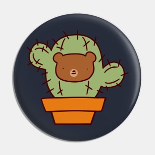 Bear Face Cactus Pin