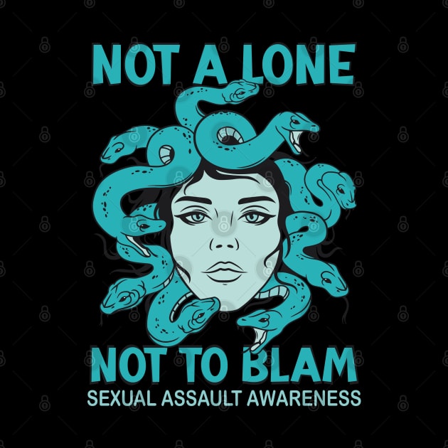 Medusa: Not Alone, Not to Blame (Sexual Assault Awareness Tee) by chems eddine