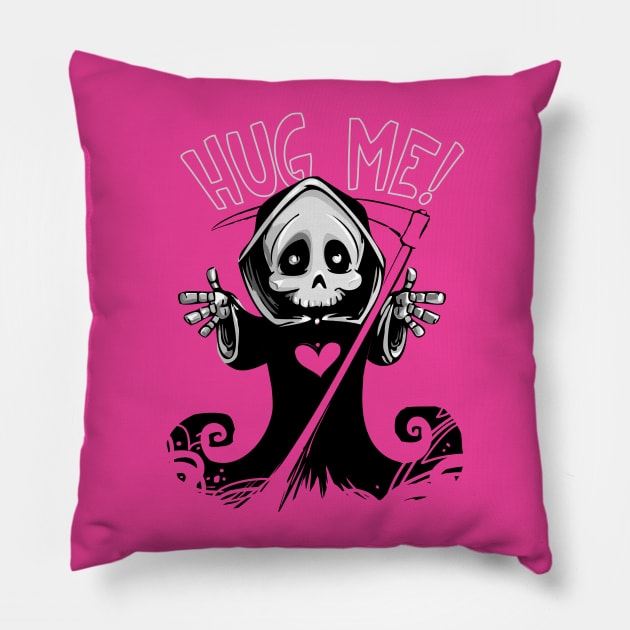 Grim Reaper with Point Scythe - Free Hugs Pillow by PatrioTEEism