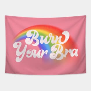 Burn Your Bra! Feminist Statement Design Tapestry