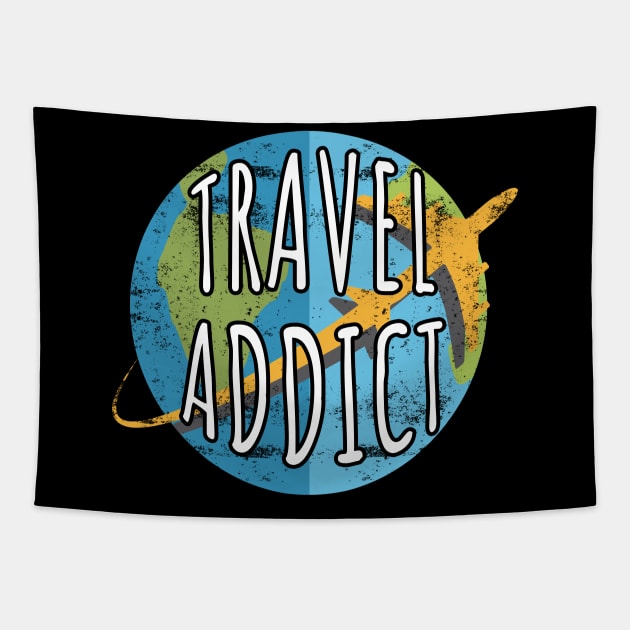 Travel Addict Tapestry by LunaMay